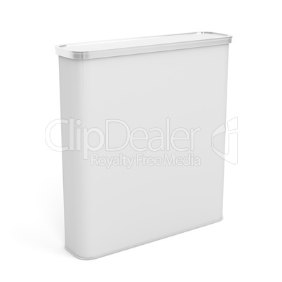 White plastic rounded box White plastic rounded box