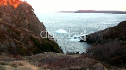 Small Iceberg on coast line of Newfoundland
