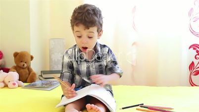 Little boy coloring 2