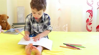 Little boy coloring 3