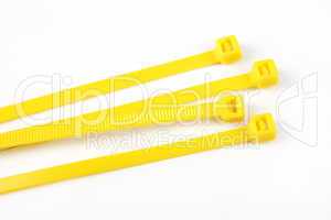 Cable ties in yellow