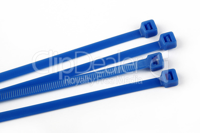 Cable ties in blue