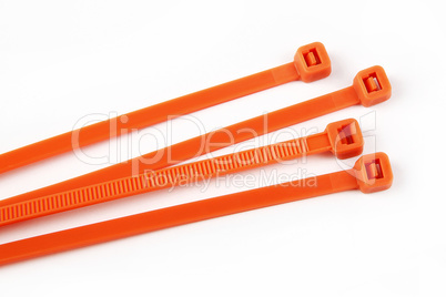 Cable ties in orange