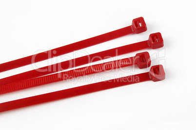 Cable ties in red
