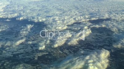 Above the clouds, aerial footage.