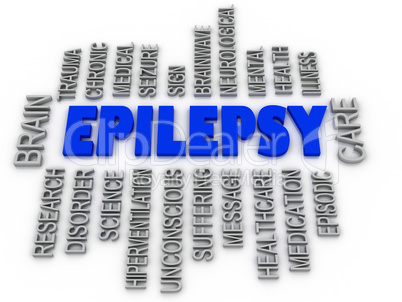 3d imagen, Epilepsy symbol. Neurological disorder icon conceptua