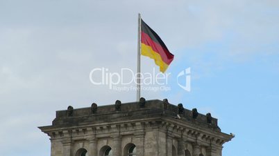waving german flag on top of the bundestag 11425