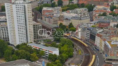 berlin traffic aerial time lapse tilt pan zoom 11426
