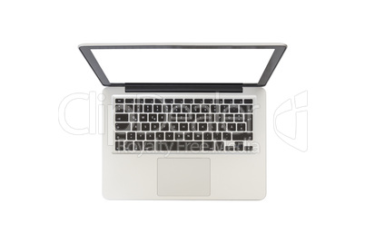 Modern Laptop on white