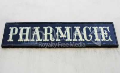 French pharmacy letters