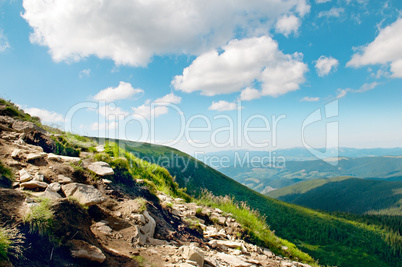 Mountain view from the top of Goverli, Carpathians