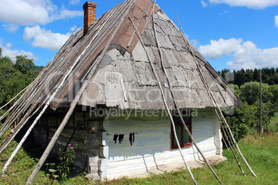 old rural house in Carpathian region