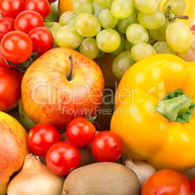 background of fruit and vegetables