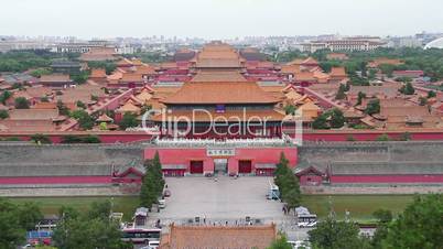 Panorama view of Forbidden city at daytime HD.