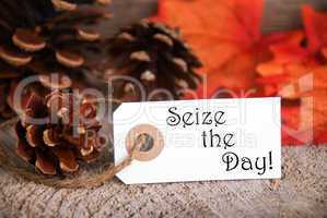 Autumn Label with Seize the Day