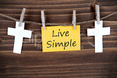Live Simple on a Yellow Tag