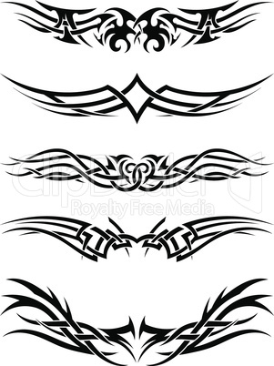 Set tribal tattoos