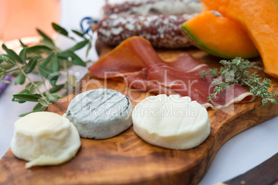 cheese- ham plate A la Provence