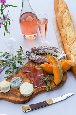 cheese- ham plate A la Provence