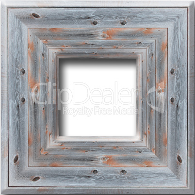 wooden frame isolated on the white background