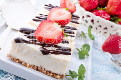 Strawberry Chocolate Cheesecake