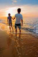 Boy and girl on the beach
