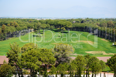 The view on golf fields, Antalya, Turkey