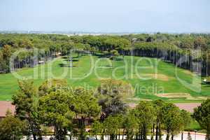 The view on golf fields, Antalya, Turkey