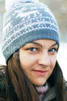 Teenage girl in winter cap