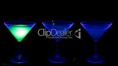 Cocktail in a club with UV light