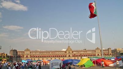 Waving flag in Zocalo