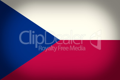 Retro look Czech Republic flag