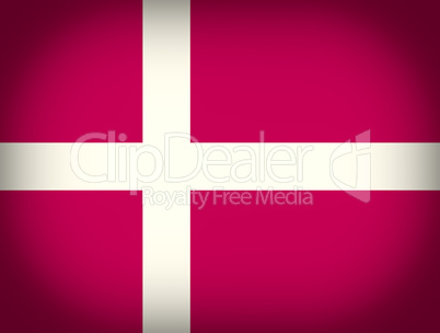 Retro look Flag of Denmark