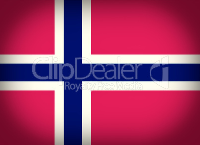 Retro look Flag of Norway