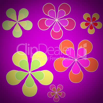 Retro look Floral sixties background