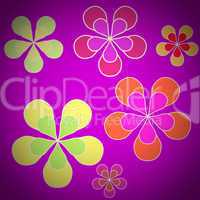 Retro look Floral sixties background