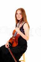 Woman violin player.