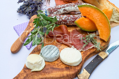 cheese- ham plate A la Provence