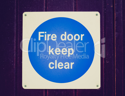 Retro look Fire door