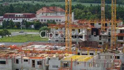 housebuilding construction close pan tilt time lapse 11448