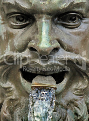 Iron fountain head, Geneva, Switzerland