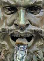 Iron fountain head, Geneva, Switzerland