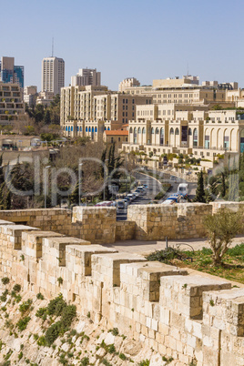 View on the landmarks of Jerusalem Old City .