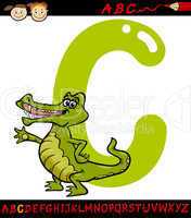 letter c for crocodile cartoon illustration