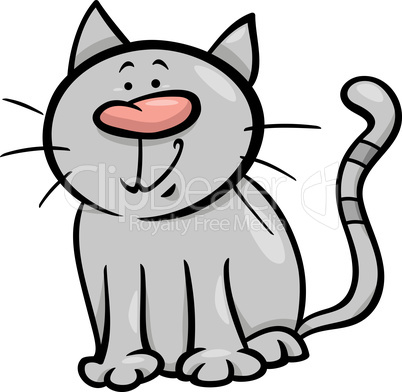 funny cat cartoon illustration