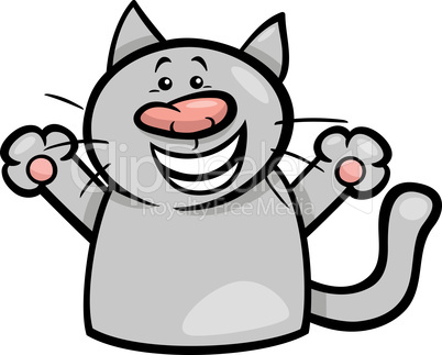 mood happy cat cartoon illustration