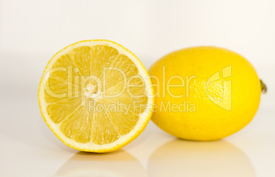 Beautiful lemons isolated on white background