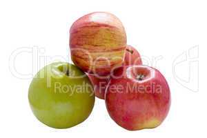 Red apples  isolated .