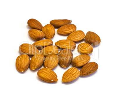 Heap of almonds .