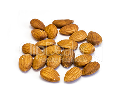 Heap of almonds .